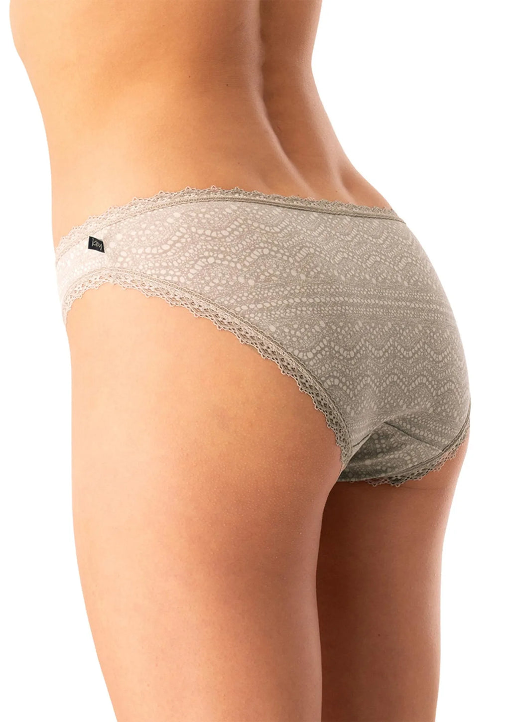 Figi damskie bawełniane (2pack) niski krój mini bikini koronkowy wzór LPR 752 Key
