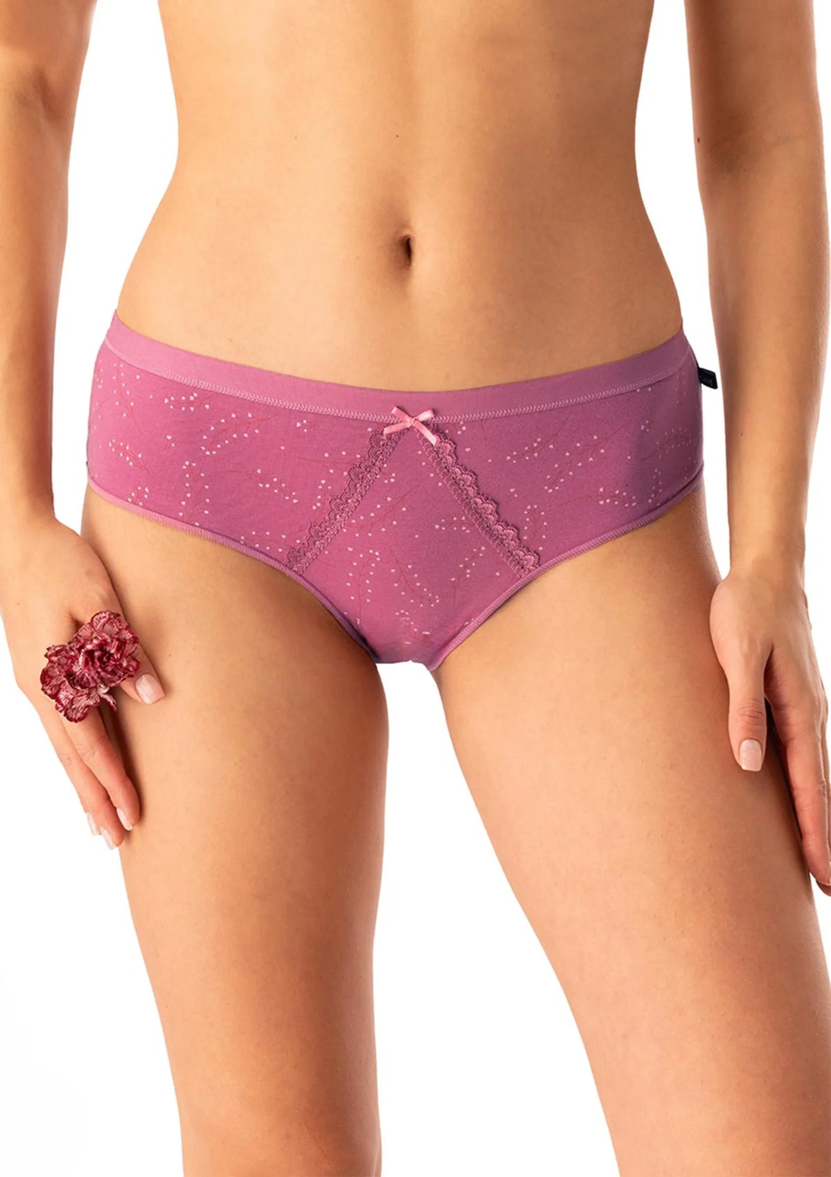 Figi damskie bawełniane (2pack) o niskim komfortowym kroju LPN 523 Key