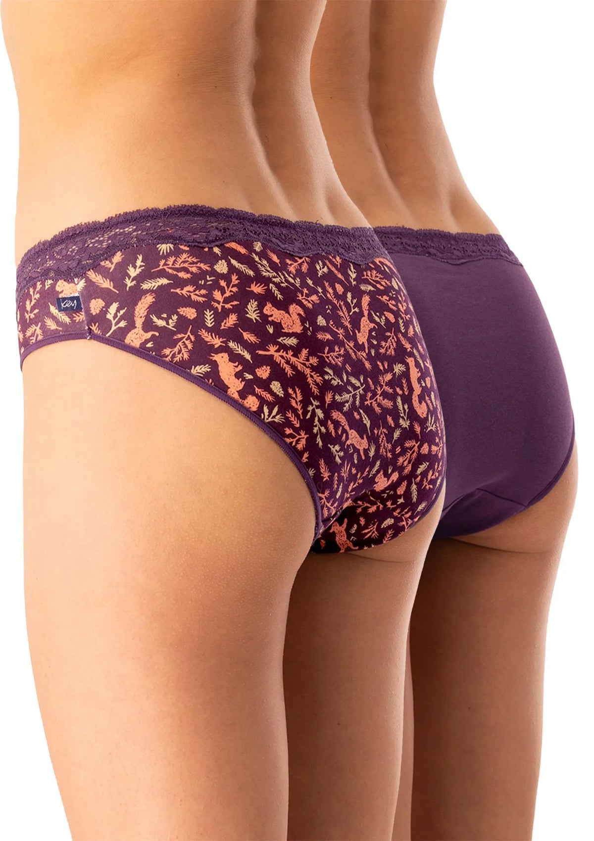Figi damskie bawełniane (2pack) o niskim kroju i wąskim boku LPR 706 Key