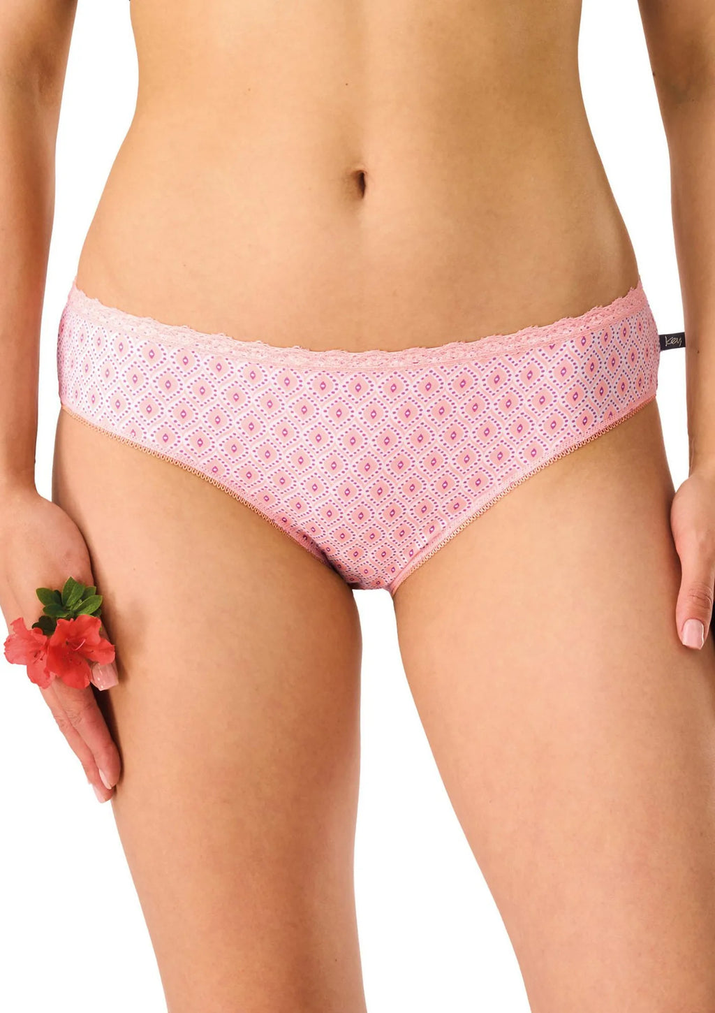 Figi damskie bawełniane (2pack) różowe z niskim stanem LPR 711 Key