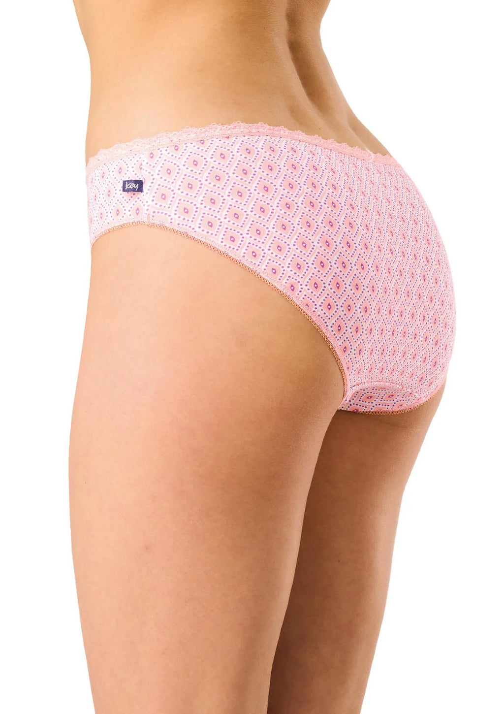 Figi damskie bawełniane (2pack) różowe z niskim stanem LPR 711 Key
