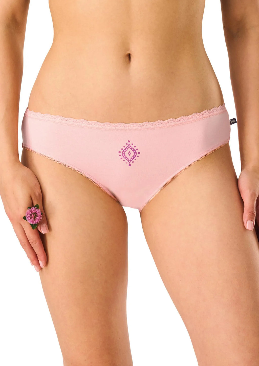 Figi damskie bawełniane (2pack) różowe z niskim stanem LPR 711 Key