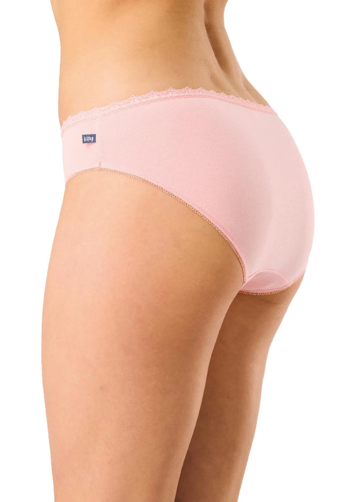 Figi damskie bawełniane (2pack) różowe z niskim stanem LPR 711 Key