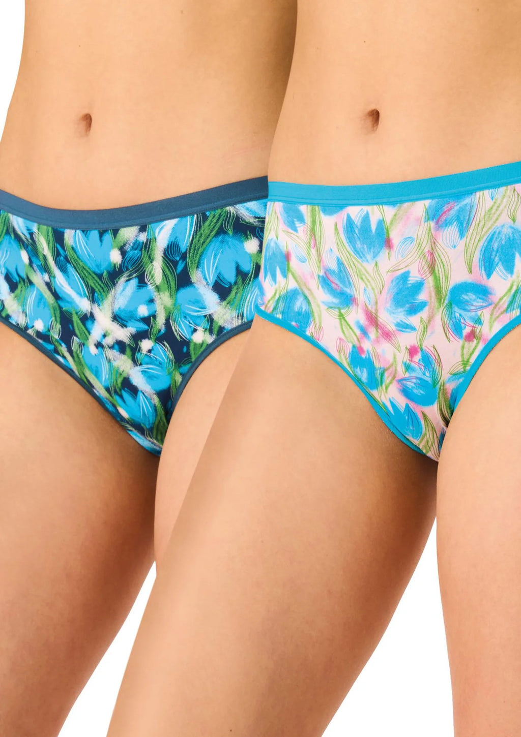 Figi damskie bawełniane (2pack) wzorzyste z koronką LPC 572 Key