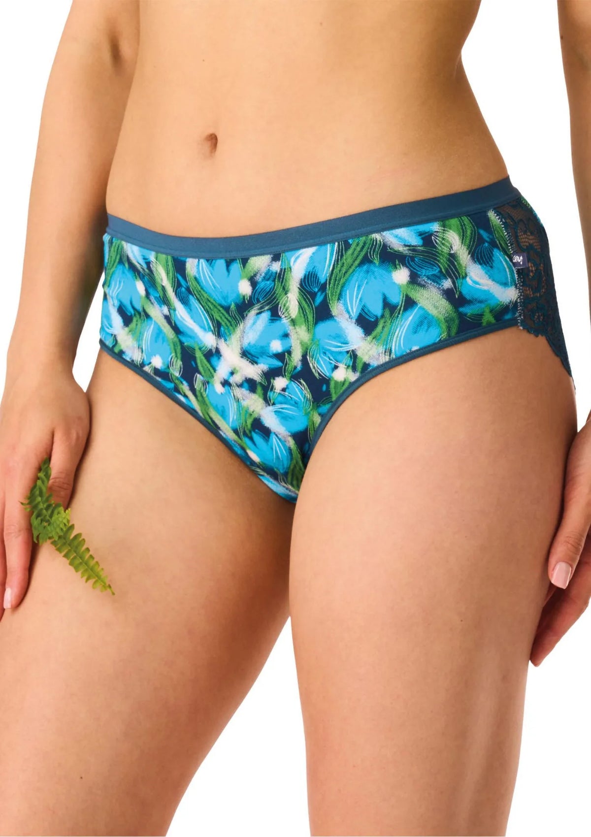 Figi damskie bawełniane (2pack) wzorzyste z koronką LPC 572 Key