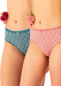 Figi damskie bawełniane (2pack) z koronką klasyczny krój LPC 512 Key