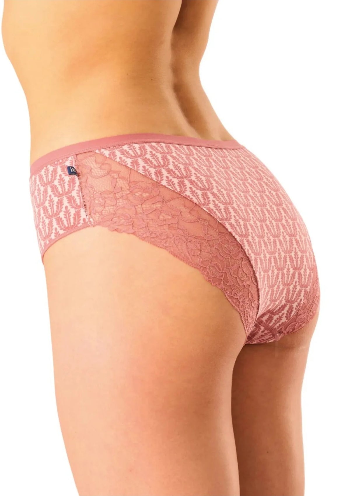 Figi damskie bawełniane (2pack) z koronką klasyczny krój LPC 512 Key