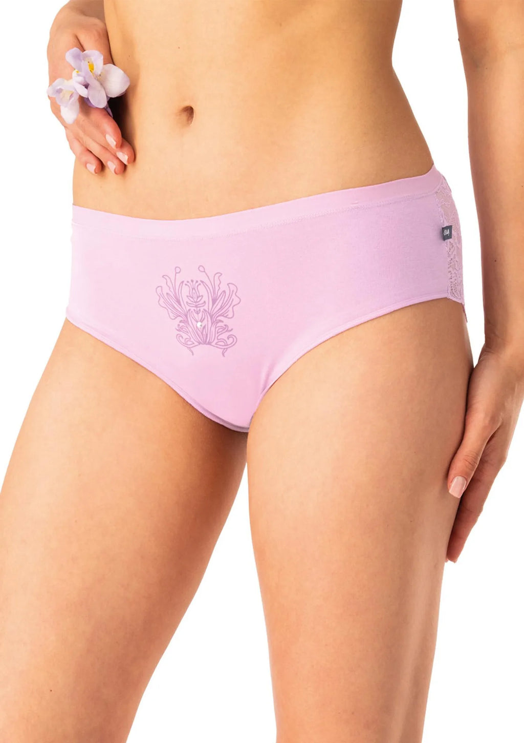 Figi damskie bawełniane (2pack) z koronką na pośladkach LPC 531 Key
