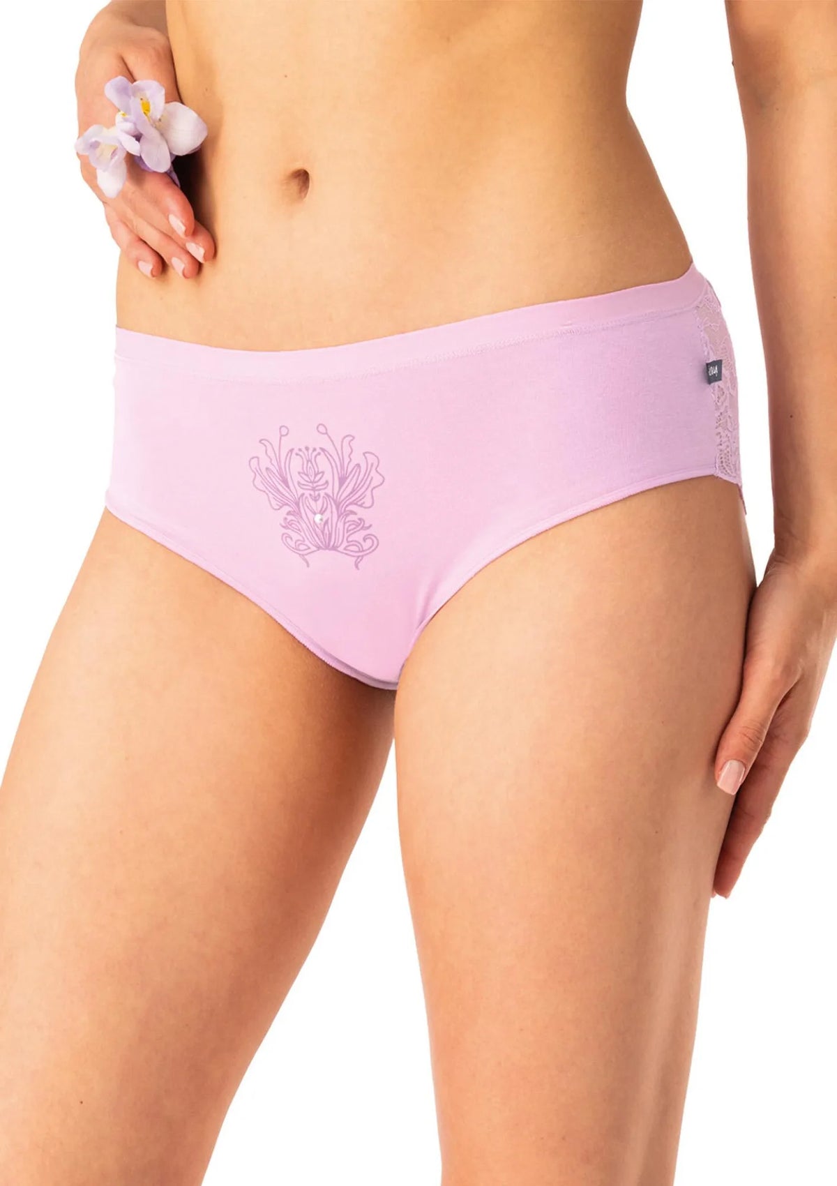 Figi damskie bawełniane (2pack) z koronką na pośladkach LPC 531 Key