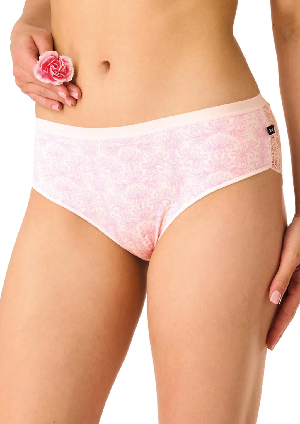 Figi damskie bawełniane (2pack) z koronką na pośladkach LPC 531 Key