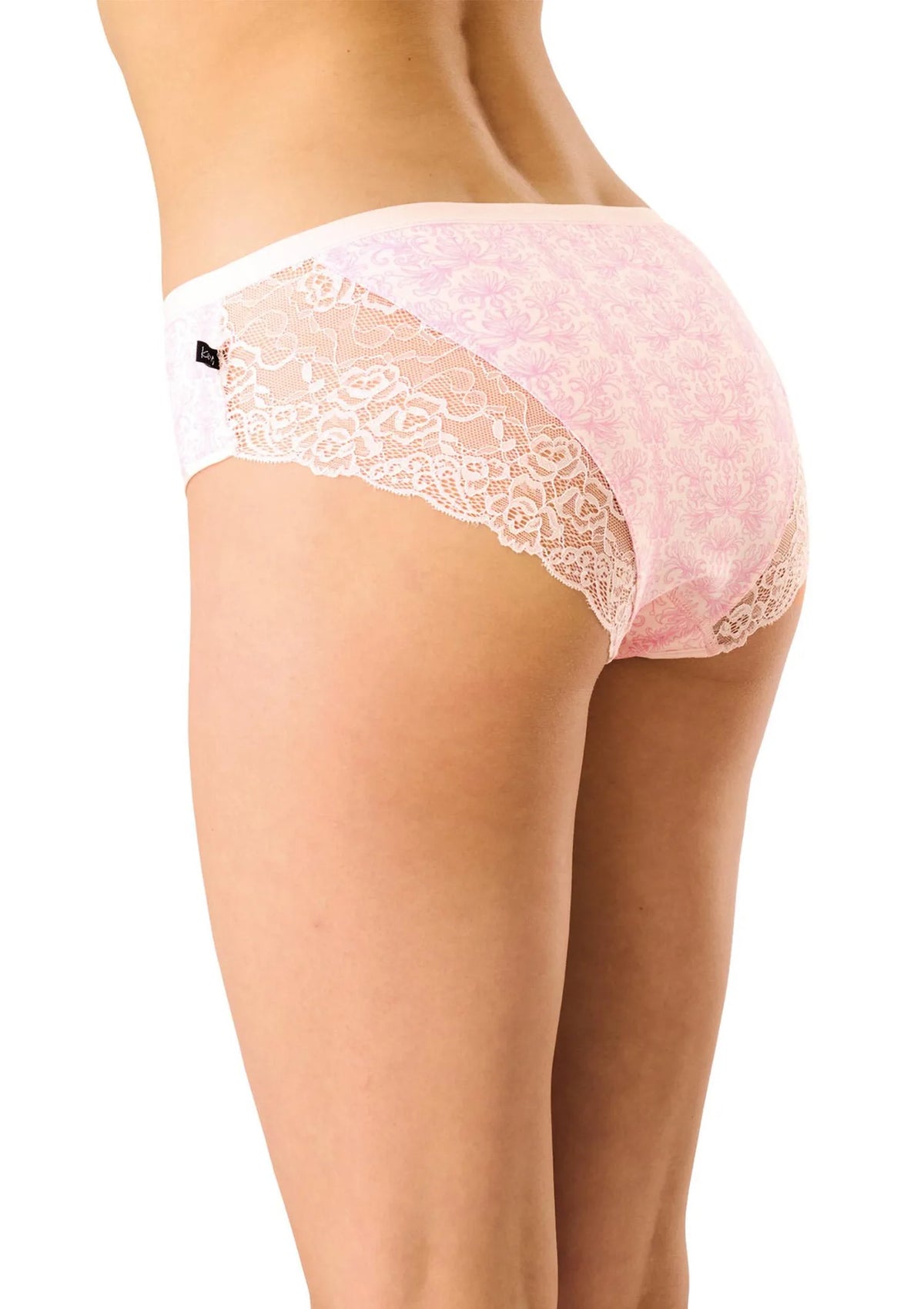 Figi damskie bawełniane (2pack) z koronką na pośladkach LPC 531 Key