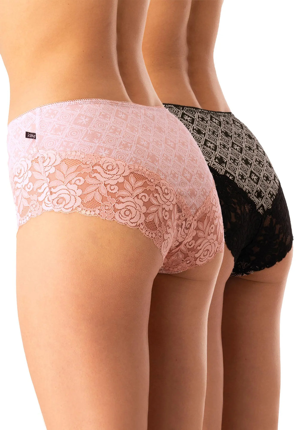 Figi damskie bawełniane (2pack) z miękką koronką LPB 731 Key