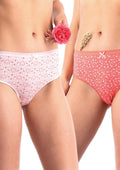 Figi damskie bawełniane (2pack) z subtelną koronką na pośladkach LPC 726 Key