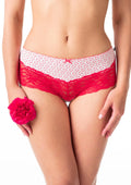Figi damskie bawełniane brazyliany (2 pack) z koronką LPB 985 Key