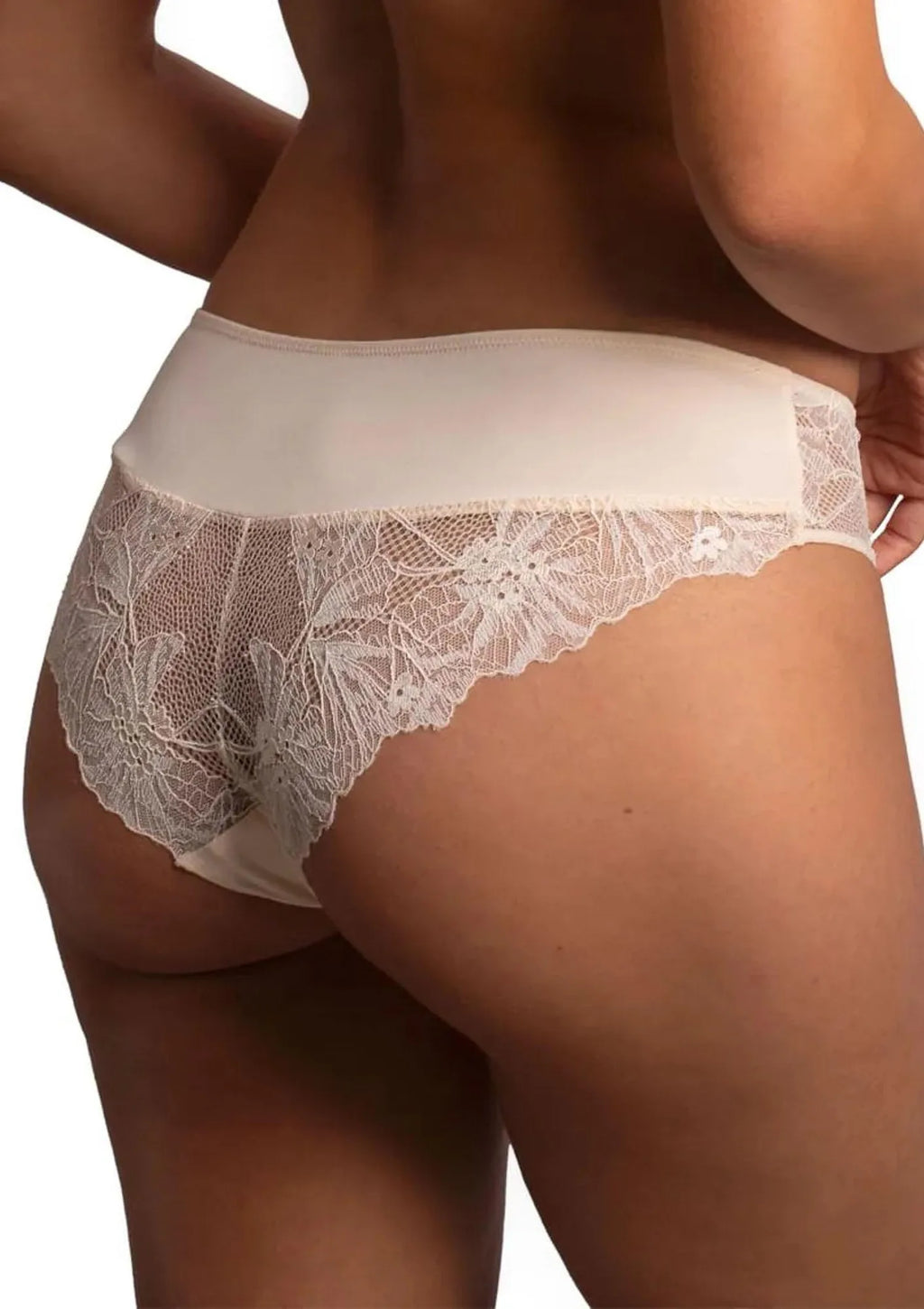Figi damskie bikini z elastycznej mikrofibry i koronki DM-6338 Agio