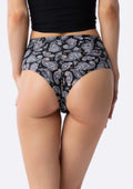 Figi damskie brazyliany z wysokim stanem i orientalnym wzorem Paisley Simple Brasil Maxi Julimex