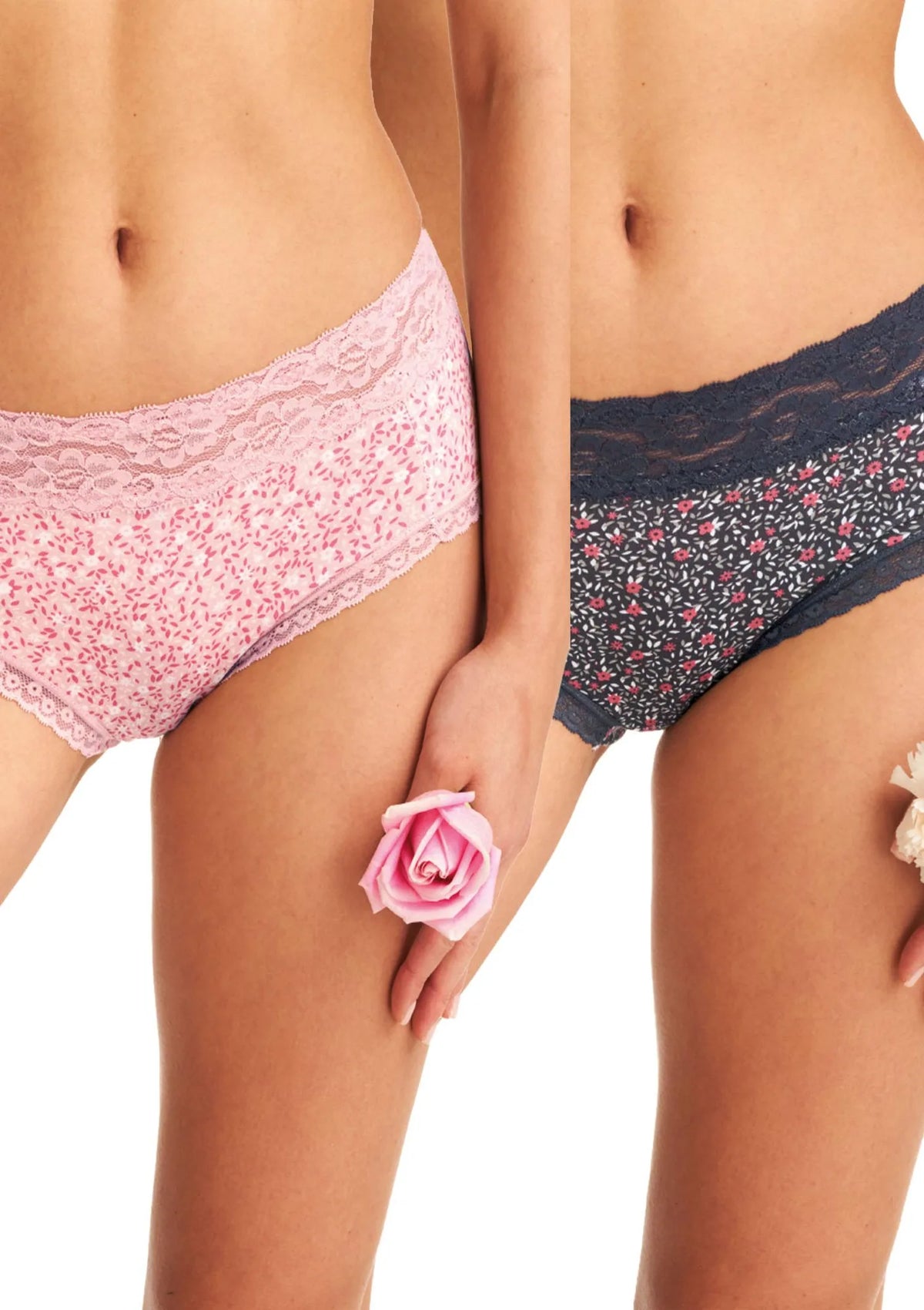 Figi damskie klasyczne (2 pack) w subtelnej kobiecej kolorystyce LPC 640 Key