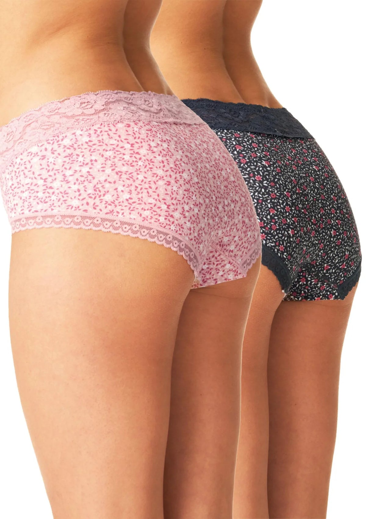 Figi damskie klasyczne (2 pack) w subtelnej kobiecej kolorystyce LPC 640 Key
