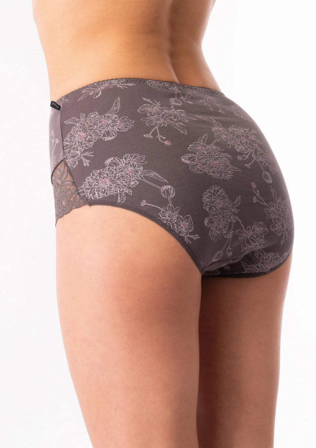 Figi damskie maxi bikini (2 pack) z wysokim stanem i ozdobną koronką LPF 816 Key