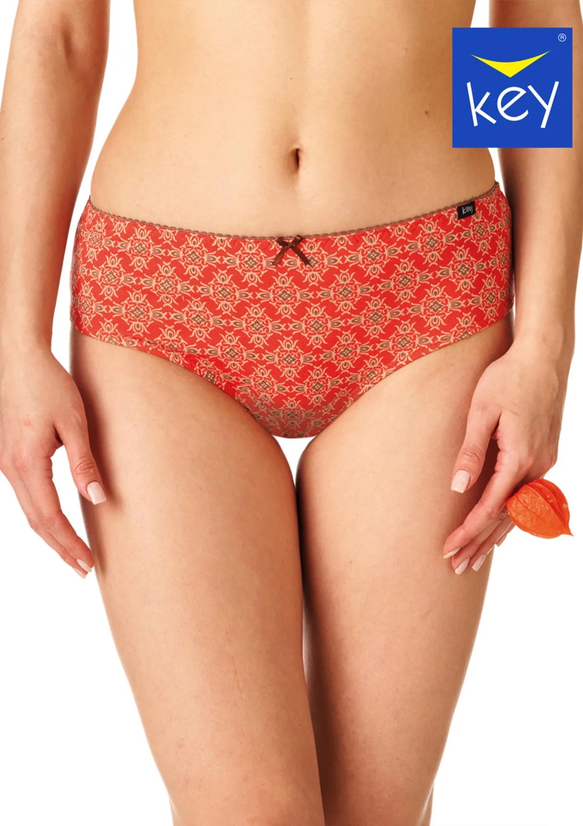 Figi damskie midi bikini (2 pack) z koronkowym tyłem LPC 938 Key