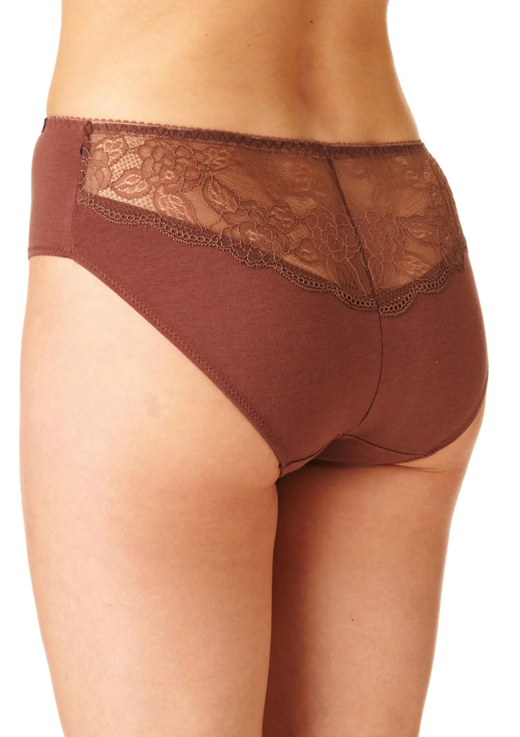 Figi damskie midi bikini (2 pack) z koronkowym tyłem LPC 938 Key