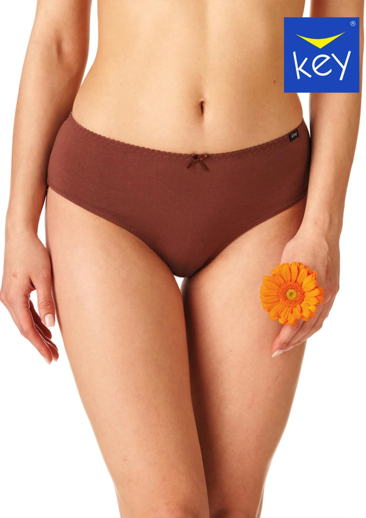 Figi damskie midi bikini (2 pack) z koronkowym tyłem LPC 938 Key