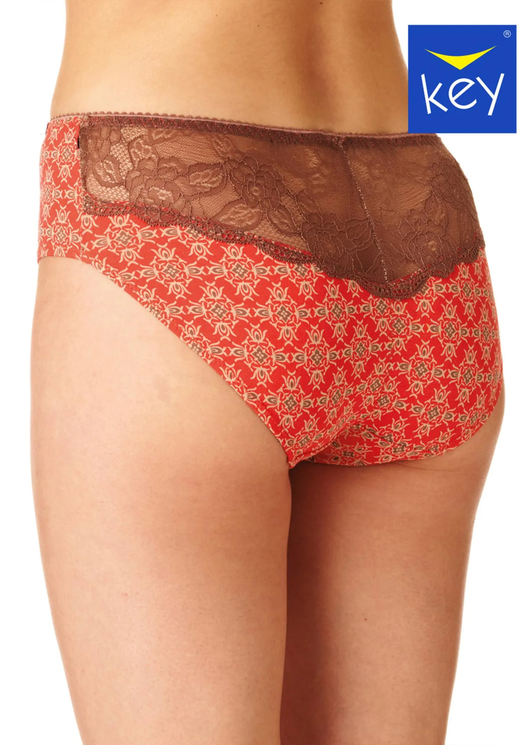 Figi damskie midi bikini (2 pack) z koronkowym tyłem LPC 938 Key