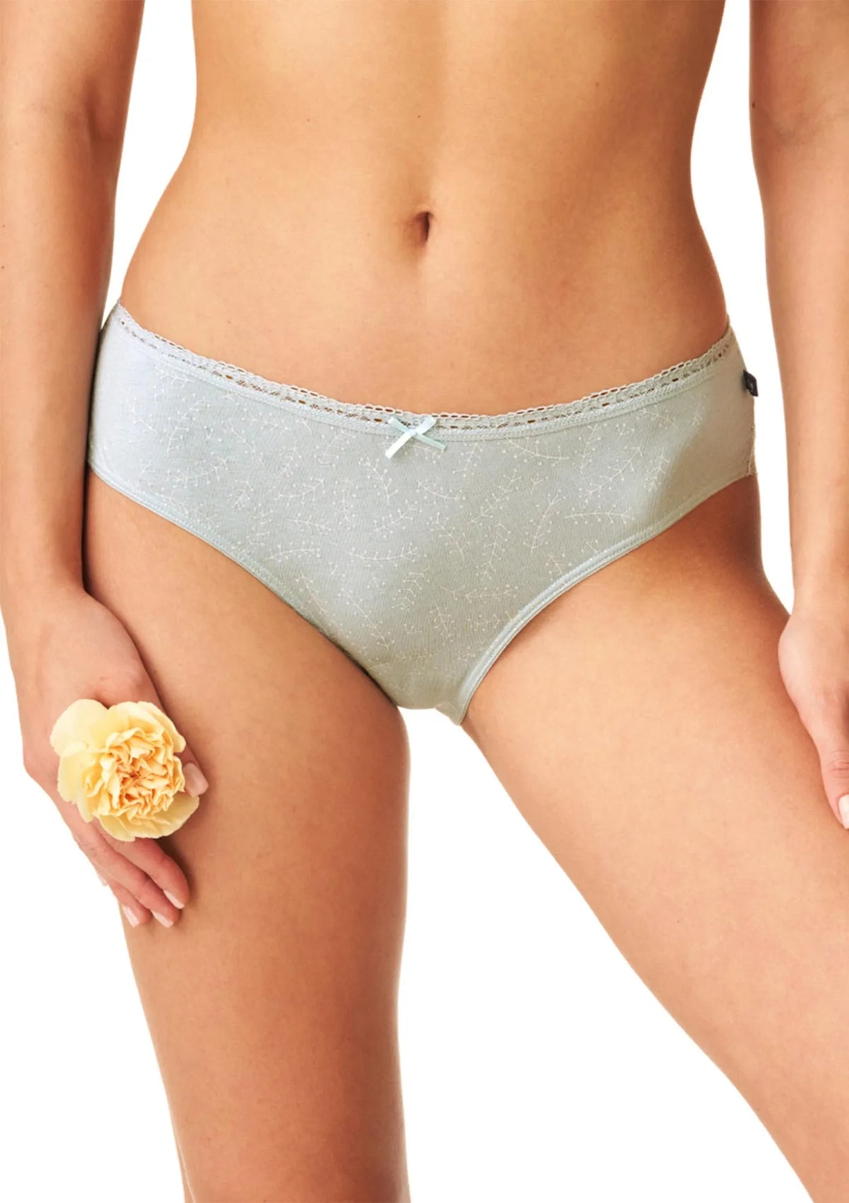 Figi damskie midi bikini (2 pack) z koronkowym wykończeniem LPC 936 Key