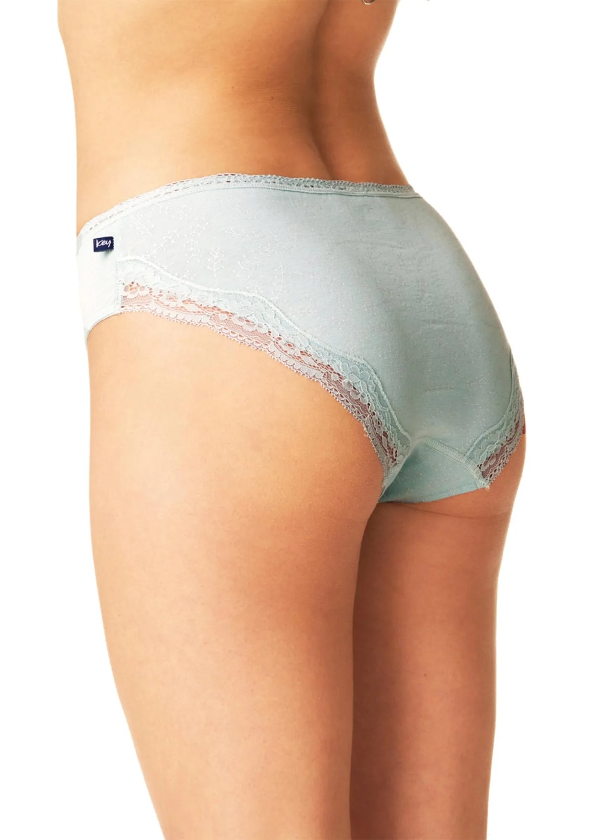 Figi damskie midi bikini (2 pack) z koronkowym wykończeniem LPC 936 Key