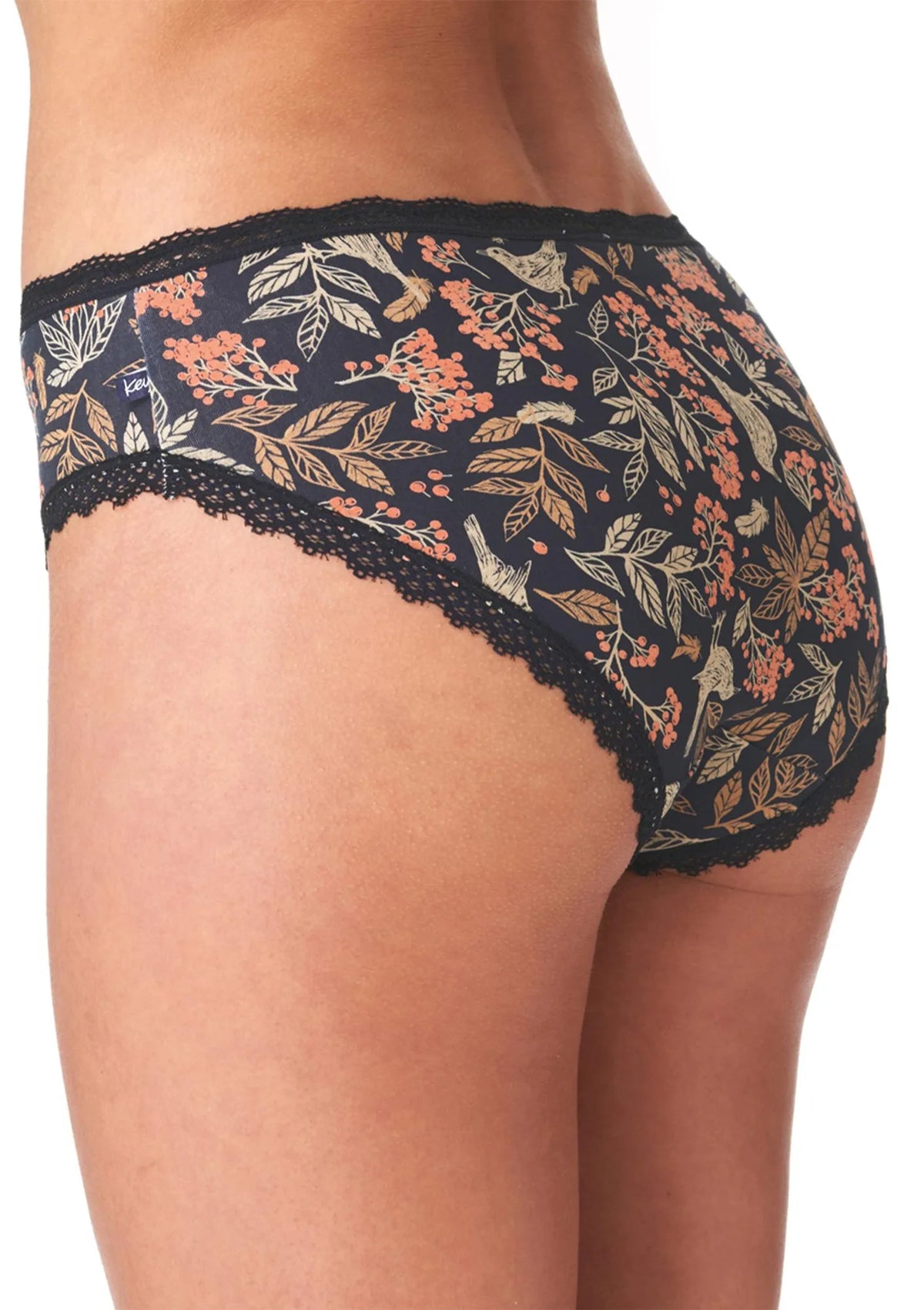 Figi damskie midi bikini (2 pack) z wzorzystym i gładkim tyłem LPC 785