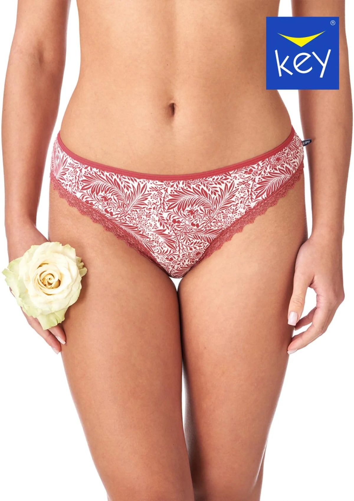 Figi damskie mini bikini (2 pack) niski krój koronkowe wykończenie LPR 539