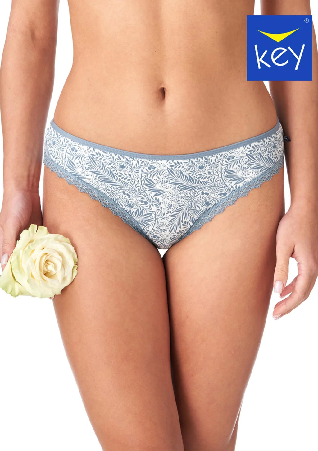 Figi damskie mini bikini (2 pack) niski krój koronkowe wykończenie LPR 539