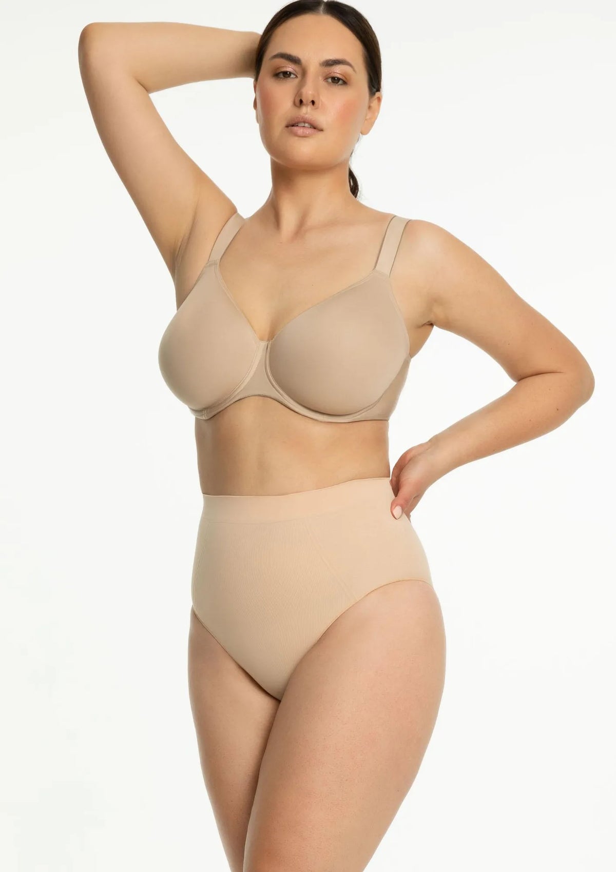 Figi damskie modelujące bezszwowe z wysokim stanem 471 Seamless Maxi Panty Julimex
