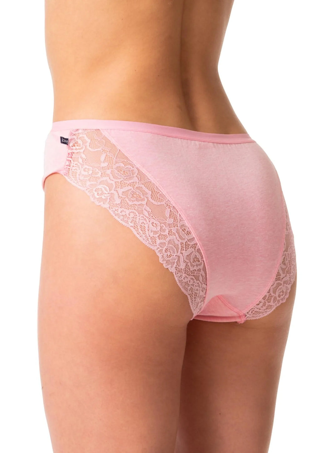 Figi damskie o klasycznym kroju midi bikini (2 pack) i koronkowym wykończeniem na pośladkach LPC 202 Key