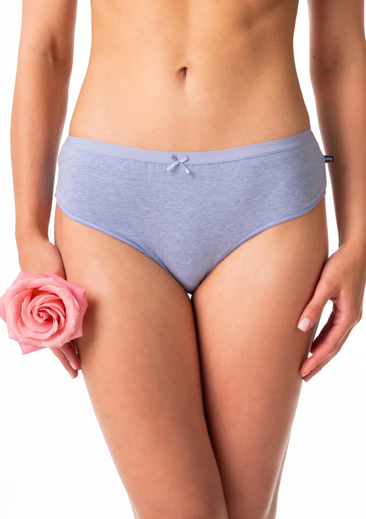 Figi damskie o klasycznym kroju midi bikini (2 pack) i koronkowym wykończeniem na pośladkach LPC 202 Key