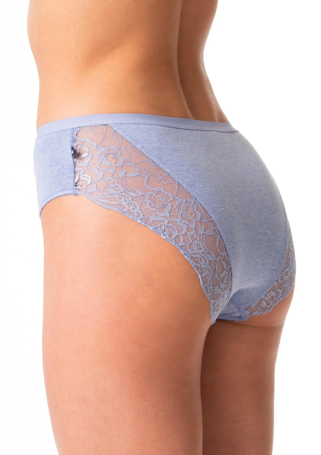 Figi damskie o klasycznym kroju midi bikini (2 pack) i koronkowym wykończeniem na pośladkach LPC 202 Key