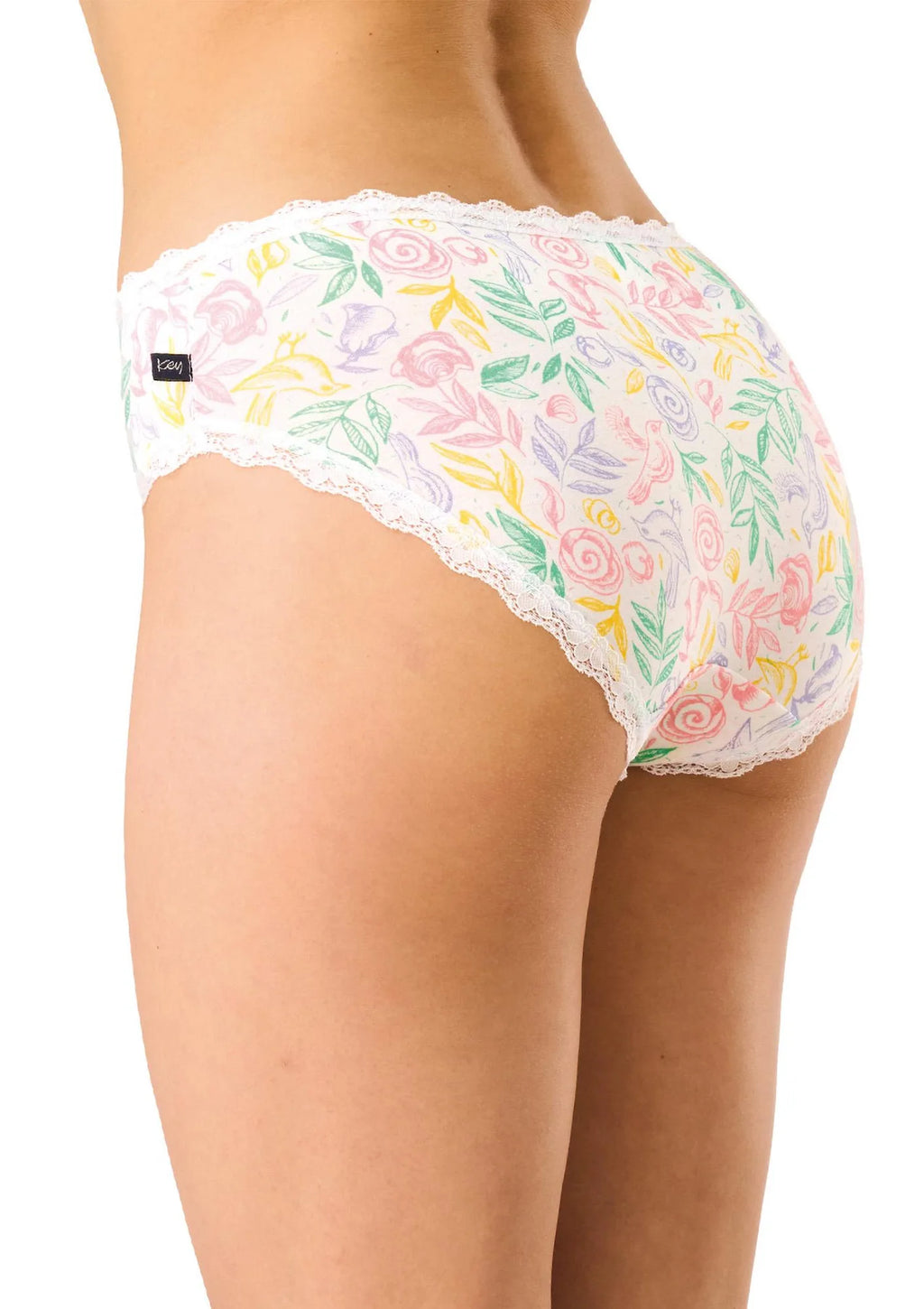 Figi damskie z wiskozy (2pack) klasyczne koronkowe wykończenie LPC 576 Key