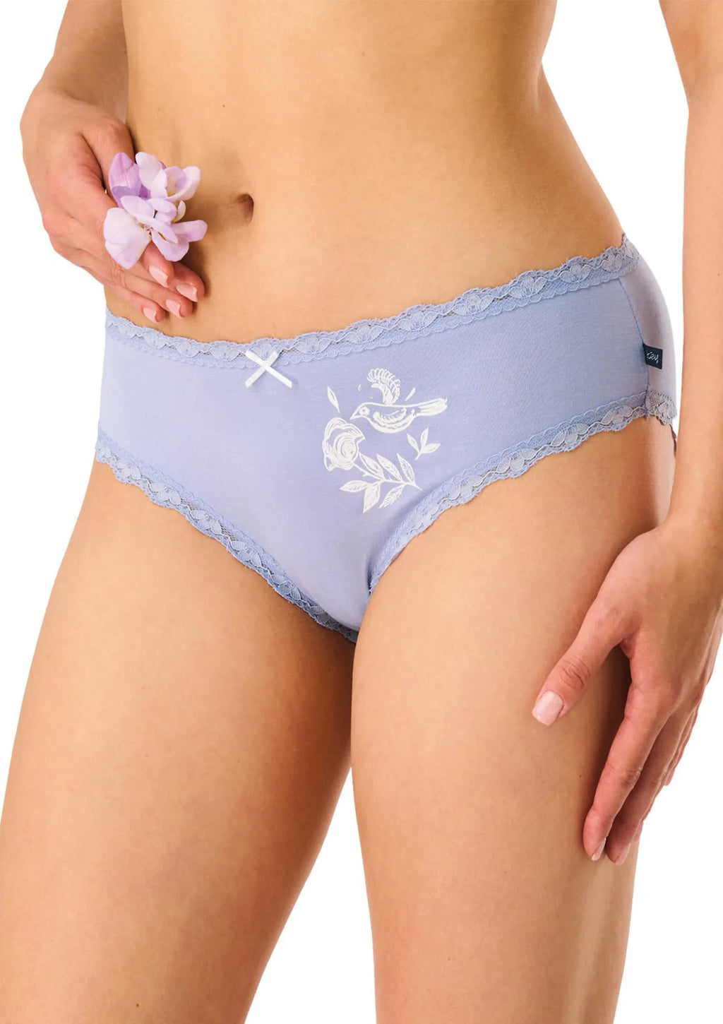 Figi damskie z wiskozy (2pack) klasyczne koronkowe wykończenie LPC 576 Key