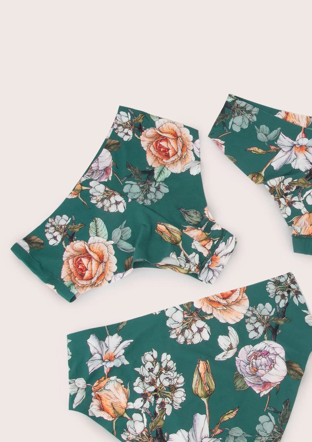 Figi damskie z wysokim stanem w kwiatowy print Tea Rose Simple Maxi Julimex