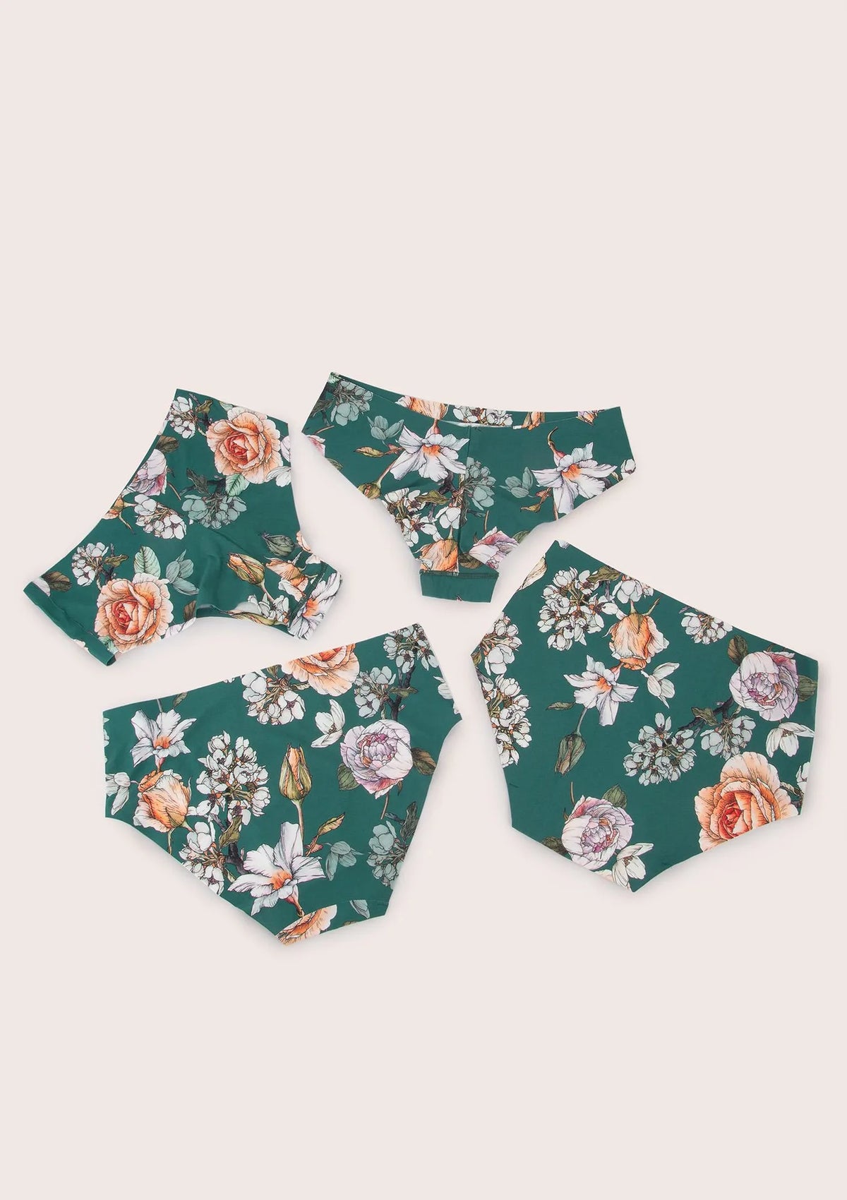 Figi damskie z wysokim stanem w kwiatowy print Tea Rose Simple Maxi Julimex