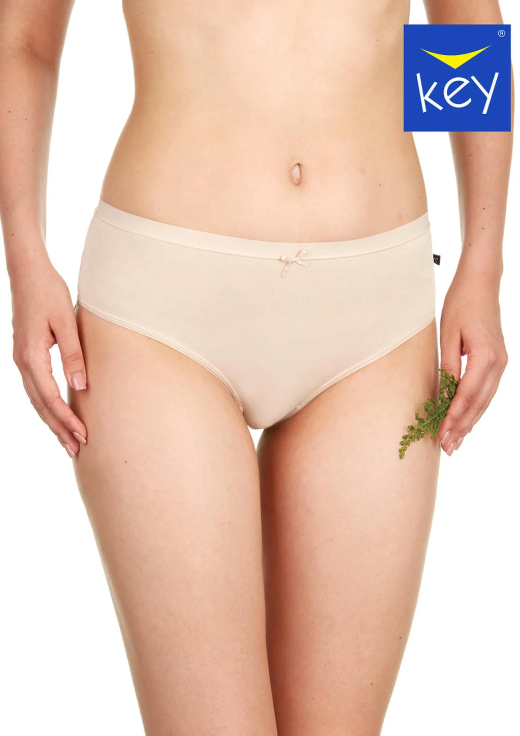Gładkie bawełniane figi damskie (2 pack) z koronką LPC 162