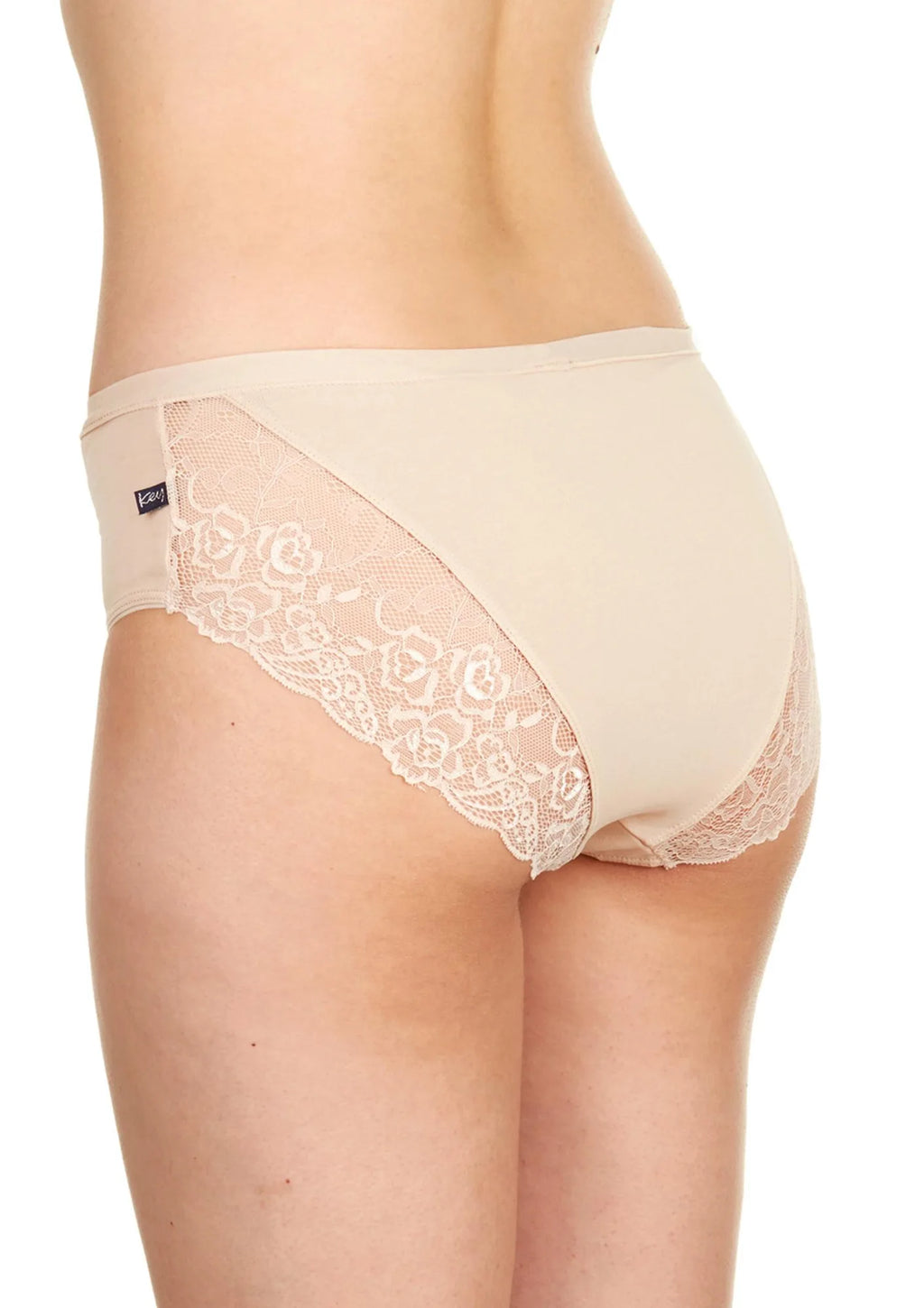 Gładkie bawełniane figi damskie (2 pack) z koronką LPC 162