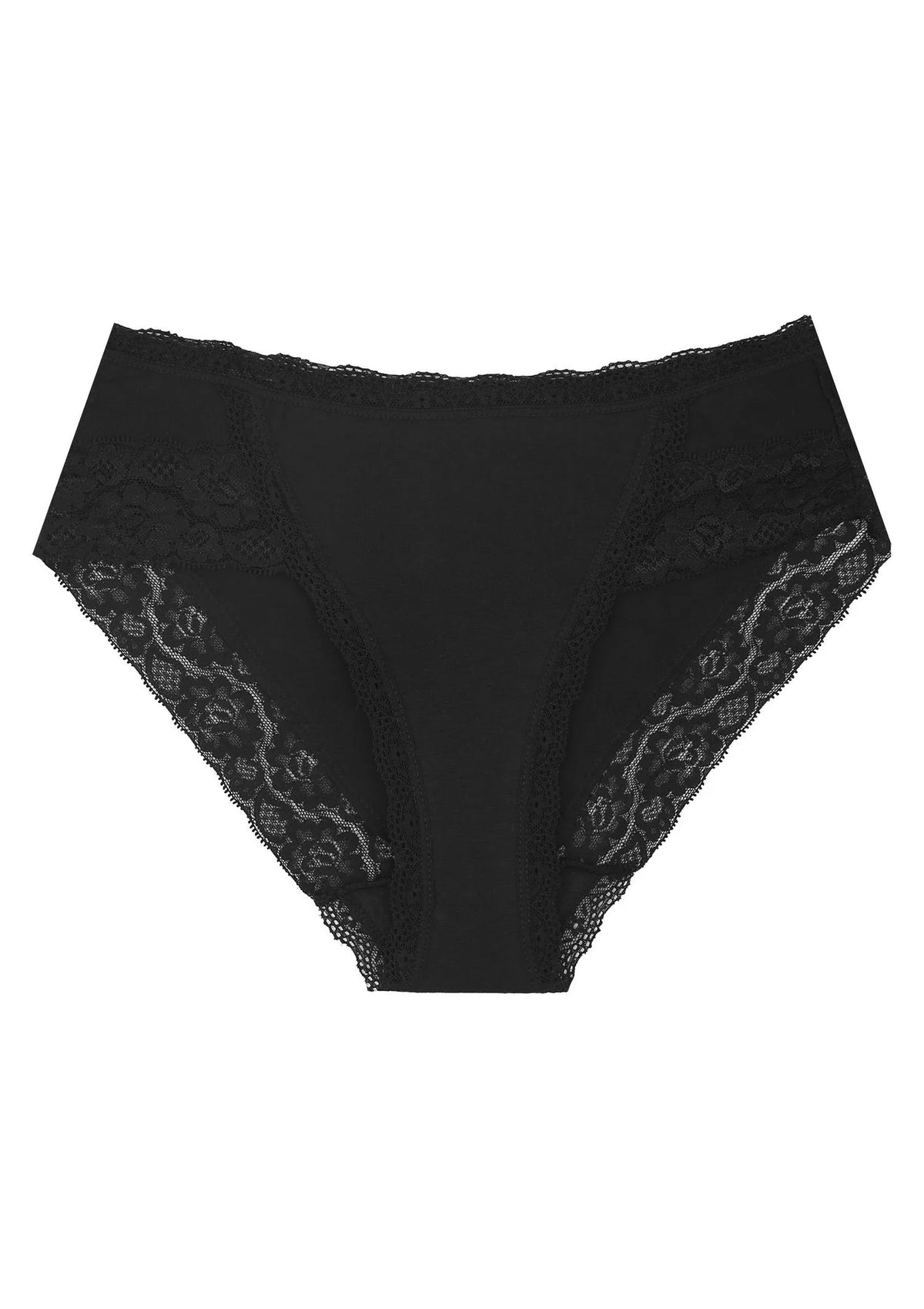 Gładkie bawełniano-koronkowe figi damskie (2 pack) LPC 142