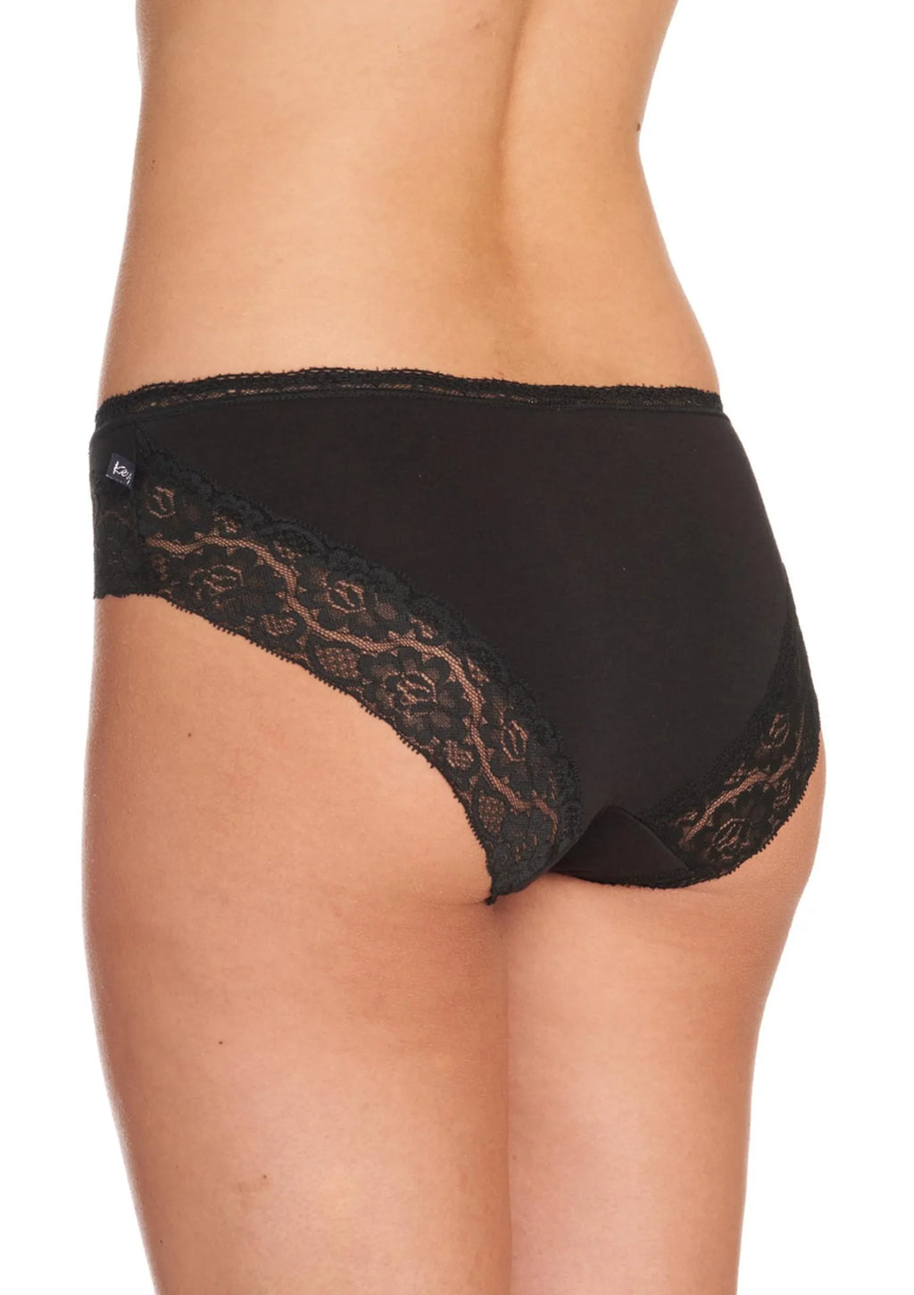 Gładkie bawełniano-koronkowe figi damskie (2 pack) LPC 142