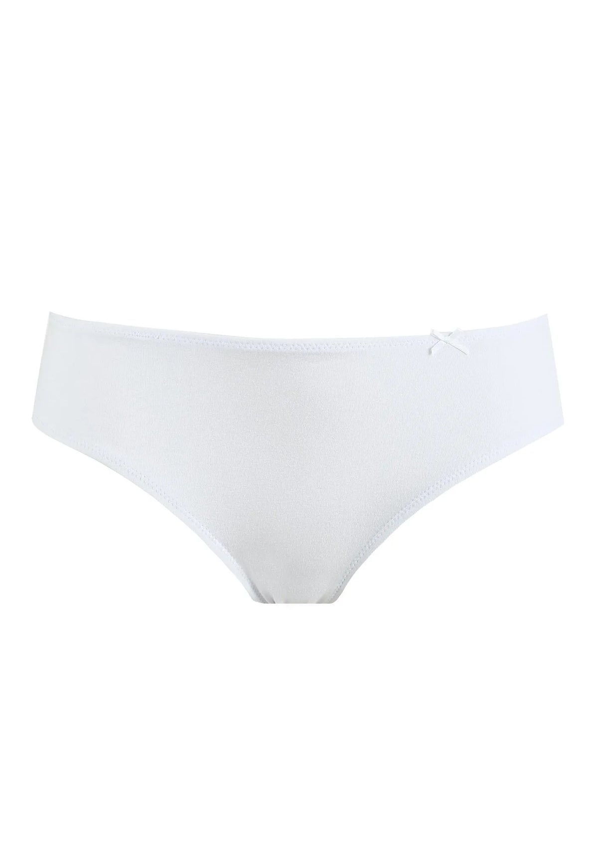Gładkie białe niskie figi damskie (2 pack) LPR 110
