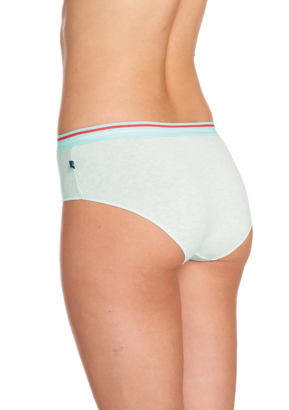 Gładkie figi damskie (2 pack) z gumką w paski LPN 221