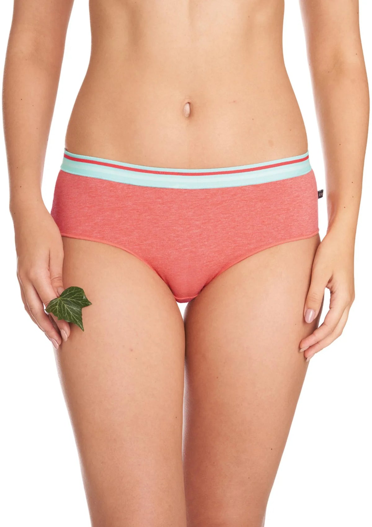 Gładkie figi damskie (2 pack) z gumką w paski LPN 221