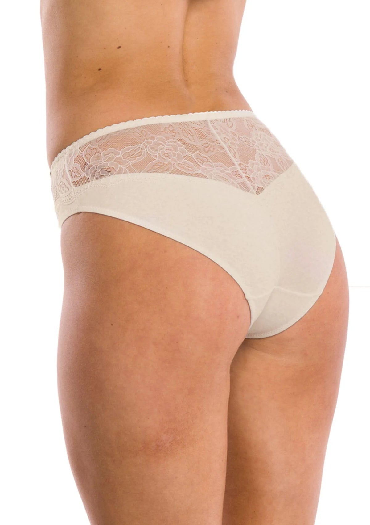 Gładkie figi damskie (2 pack) z koronką LPC 280