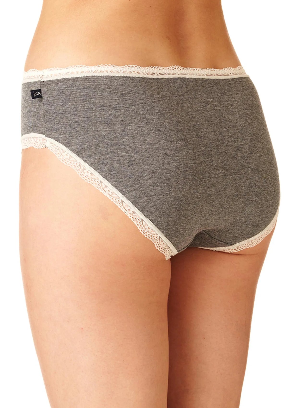 Gładkie figi damskie (2 pack) z koronkowym obszyciem LPC 217