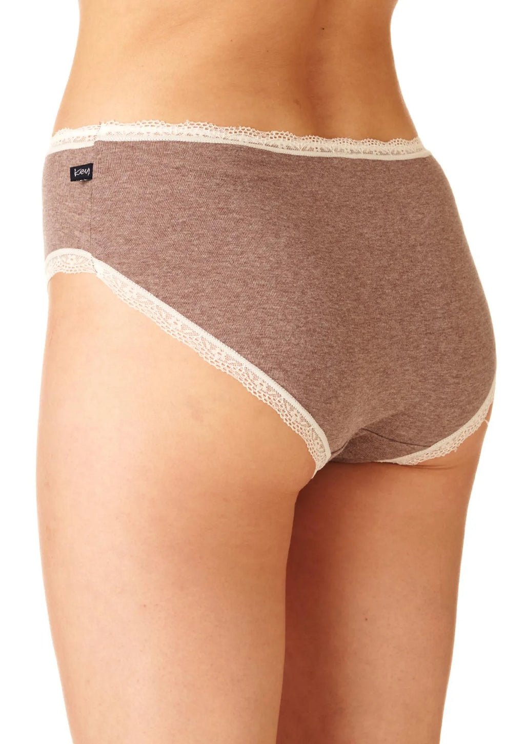 Gładkie figi damskie (2 pack) z koronkowym obszyciem LPC 217